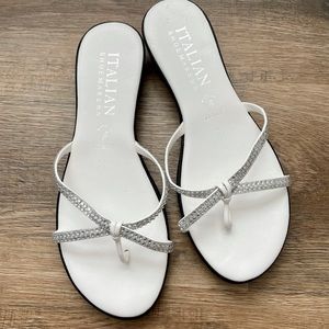 Italian Shoemakers white sandals, size 7.5
